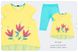 Комплект летний футболка + лосины жовто - блакитний для девочки, 74, Супрем, Костюм, комплект
