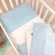 Змінний постільний комплект у ліжечко для новонароджених блакитний, 90х110 см