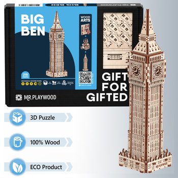 Фото, купить Біг-Бен механічна дерев'яна 3D-модель, цена 690 грн