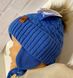 Детская шапка Шахматки на теплой хлопковой подкладке, обхват головы 40 - 42 см, Вязаное полотно