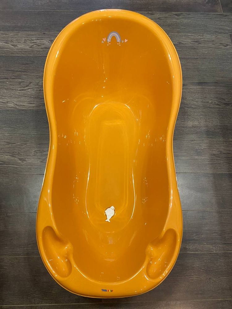 Ванночка детская Веселка терракот 102 см со сливом, Оранжевый