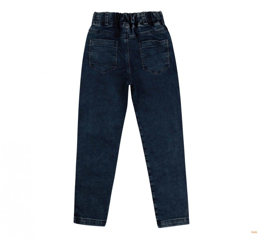 Детские штаны Универсал трикотажная джинсовка синия, 92, трикотажная джинсовка