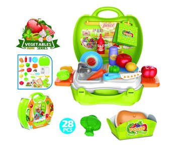 Фото, купити Набір іграшковий з овочами у валізі, 28 елементів, ціна 314 грн