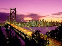 Картина стразами на подрамнику с принт рамою Сан-Франциско