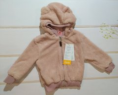 Флисовая куртка на девочку КТ214 розовая пудра, Розовый, 92, Флис