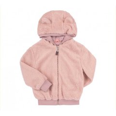 Флісова куртка на дівчинку КТ214 рожева пудра, Рожевий, 92, Фліс