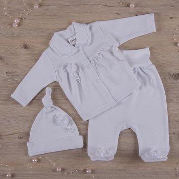 Нарядний костюм на виписку новонародженим для дівчинки Наместинка білий