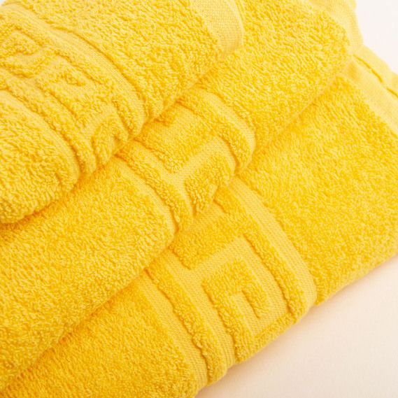 Махровое полотенце Версаче 50 х 85 желтое