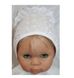 Белый нарядный чепчик АЖУР для новорожденных, обхват головы 38 см, Бязь, Шапка
