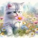 Алмазная мозаика на подрамнике funny kitten
