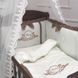 Сатиновое постельное белье с бортиками для новорожденных Beautiful шоколад, без балдахина