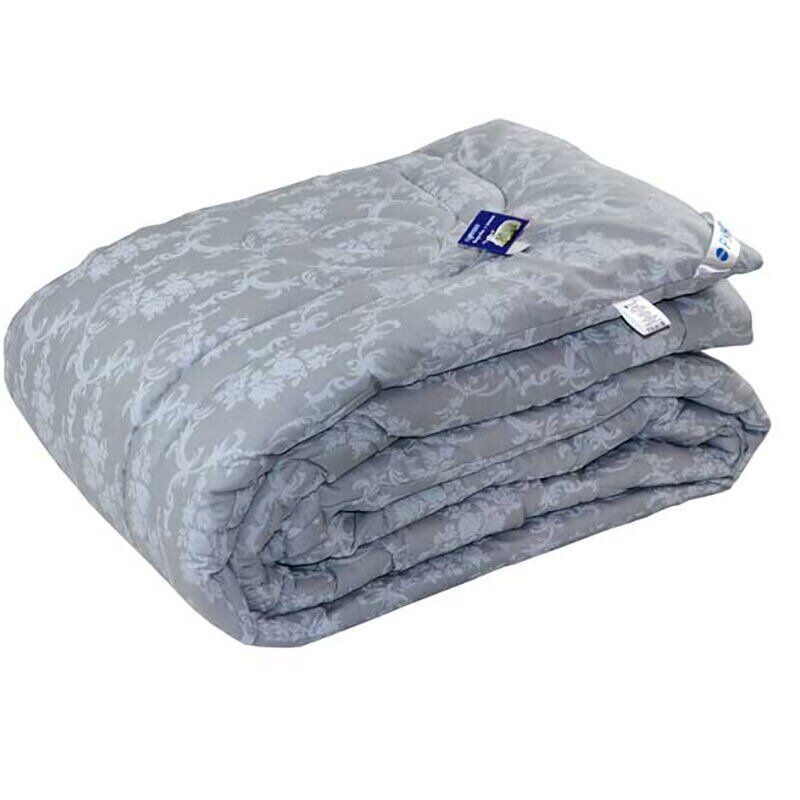 Зимнее шерстяное одеяло Вензель серое 140х205 см