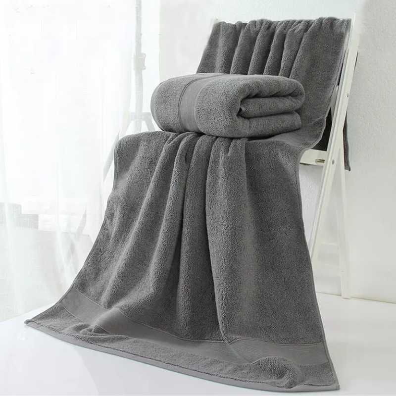 Махровое банное полотенце Grey 140х70, 70х140