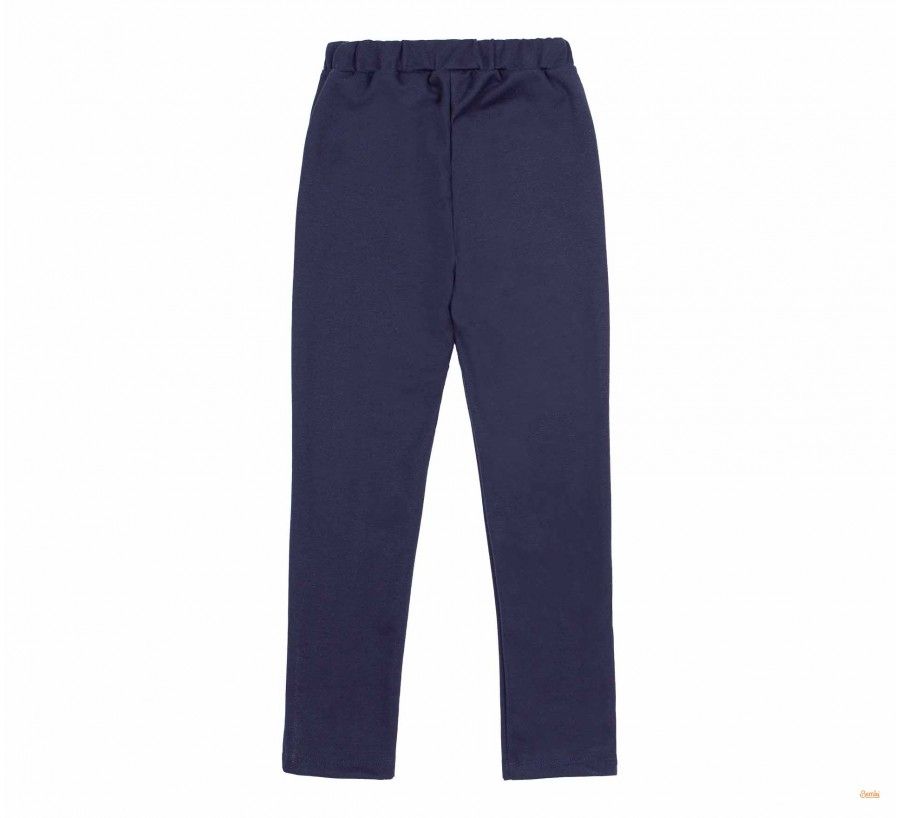 Трикотажні штани Джерсі для дівчинки сині, 116, Трикотаж трьохнитка
