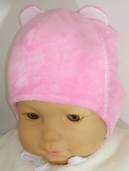 Тепла шапочка на синтепоні з бавовняною підкладкою для новонароджених Baby біла