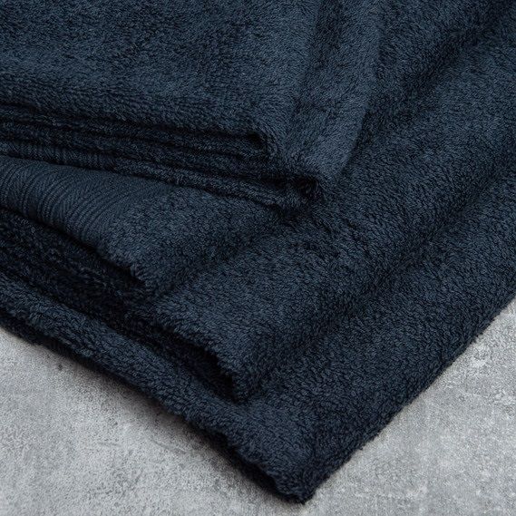Махровое полотенце Ідеал 50 х 90 темно - синий, Темно-синий, 50х90
