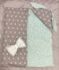 Конверт - одеяло с капюшоном Зайка звезда мята, Всесезонное, синтепон