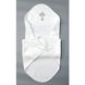 Махрова крижма куточок Фантазія біла + срібло, Махра, Всесезонне, 80х80см