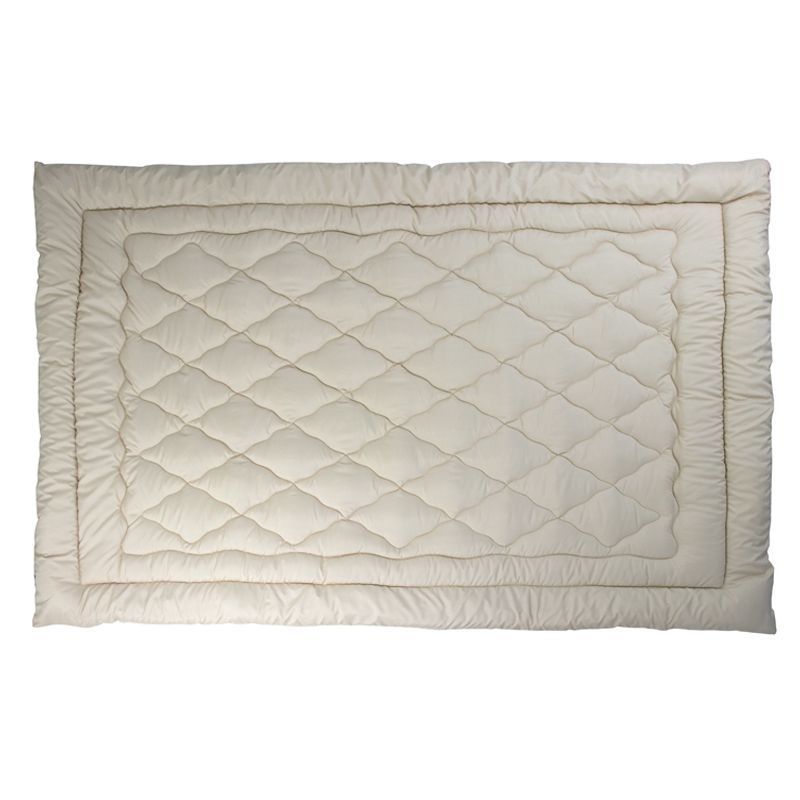 Вовняна зимова ковдра Beige 172х205 см, 172х205см (&plusmn;5 см), Зимова ковдра, Овеча вовна, Мікрофібра