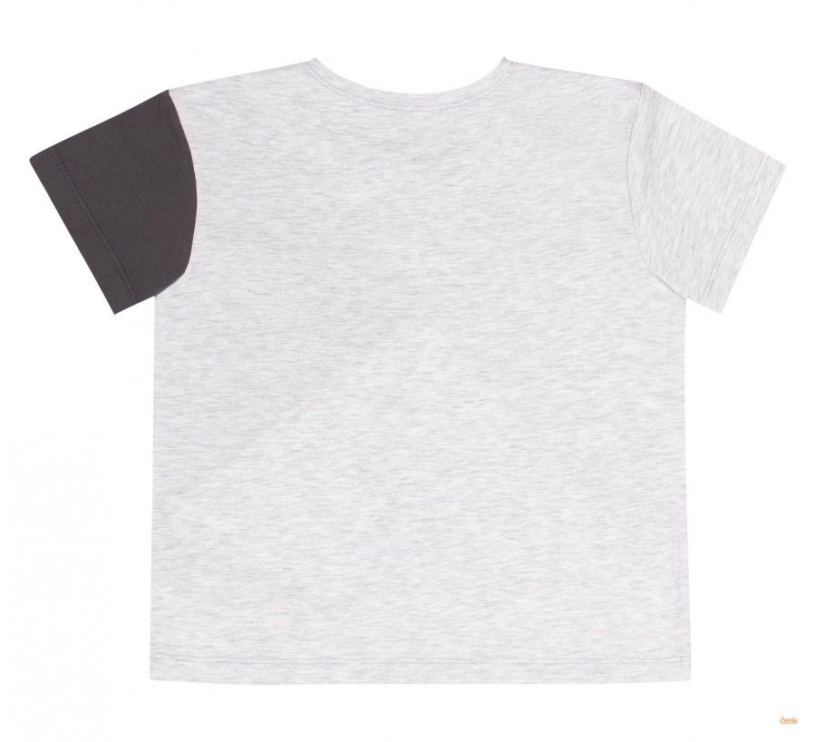 Детская футболка Гарний Стиль для мальчика серо - белая, 104, Супрем