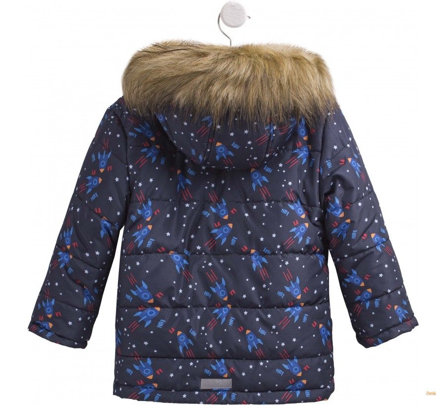 Детская зимняя курточка КТ 195 синяя, 86, Плащевка
