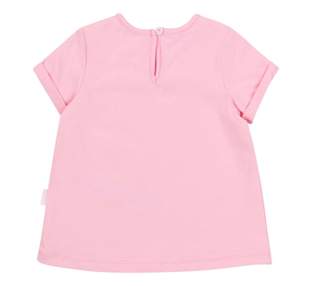 Летняя футболка Best girl ever для девочки супрем розовая