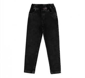 Детские штаны Универсал трикотажная джинсовка черная, 92, трикотажная джинсовка