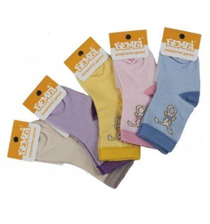 Шкарпетки для новонароджених Зайка, 6-12 міс (довжина стопи 10 см), Трикотаж
