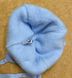 Теплая вязаная шапка Ромбик голубая, обхват головы 36 - 38 см, Вязка, Шапка