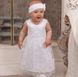 Святкова сукня Ажурне для малечі атлас + гіпюр біла
