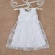 Нарядное платье Ажурне для малышки атлас + гипюр белое
