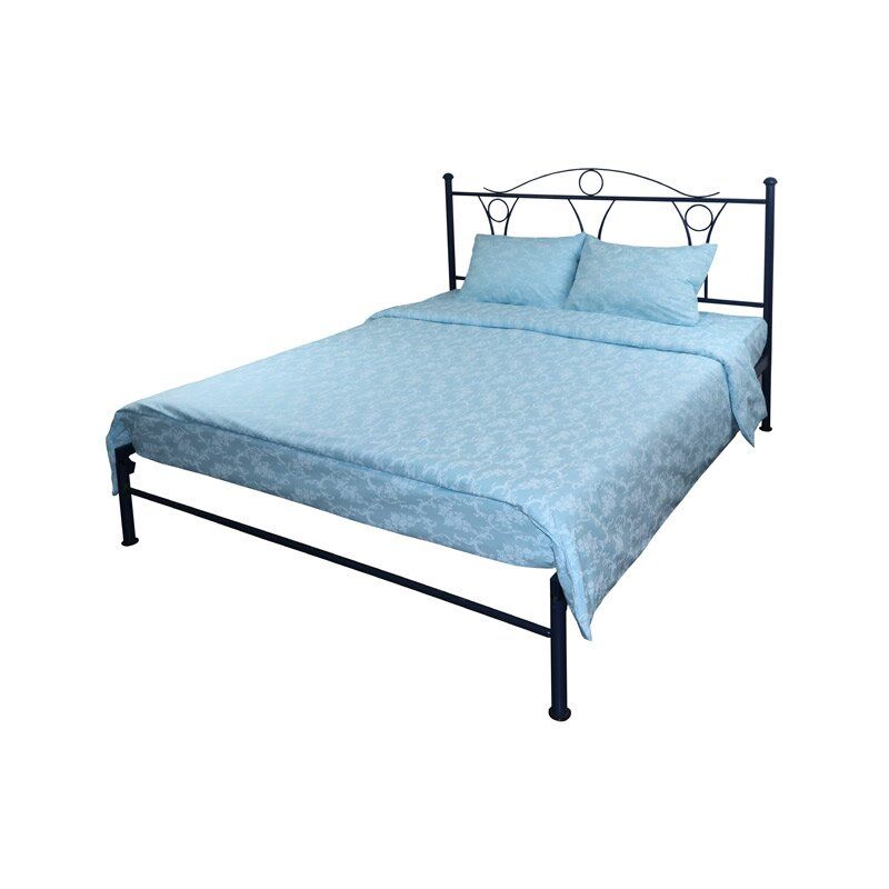 Комплект постельного белья Вензель голубой полуторный (50х70)