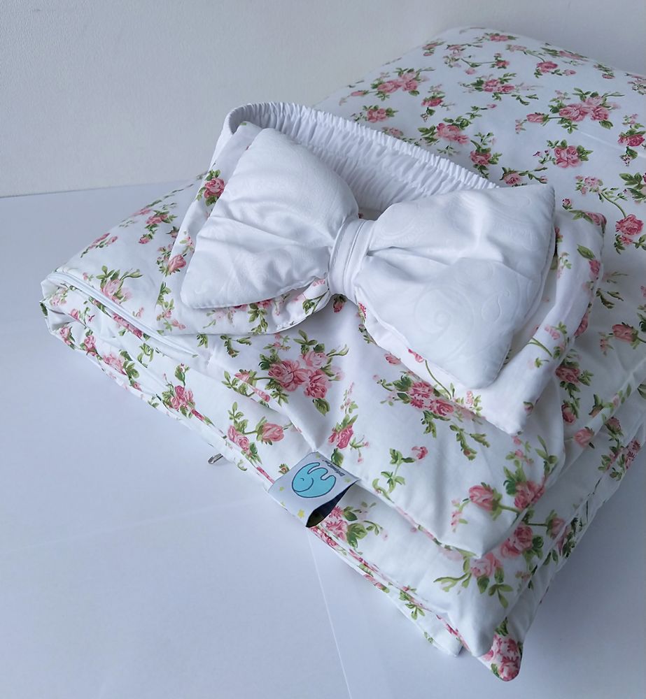 Конверт - одеяло из сатина Букет Роз на выписку, Всесезонное, синтепон