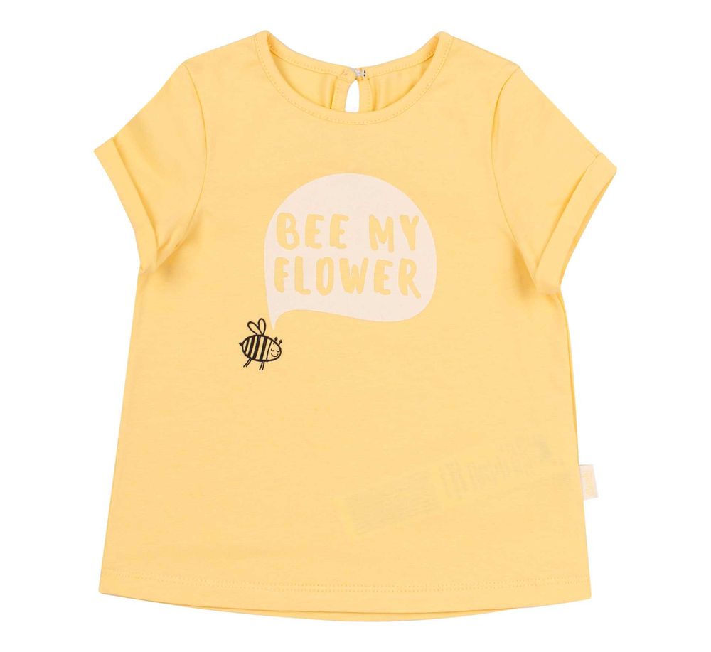 Дитяча літня футболка Bee my flower для дівчинки супрем жовта