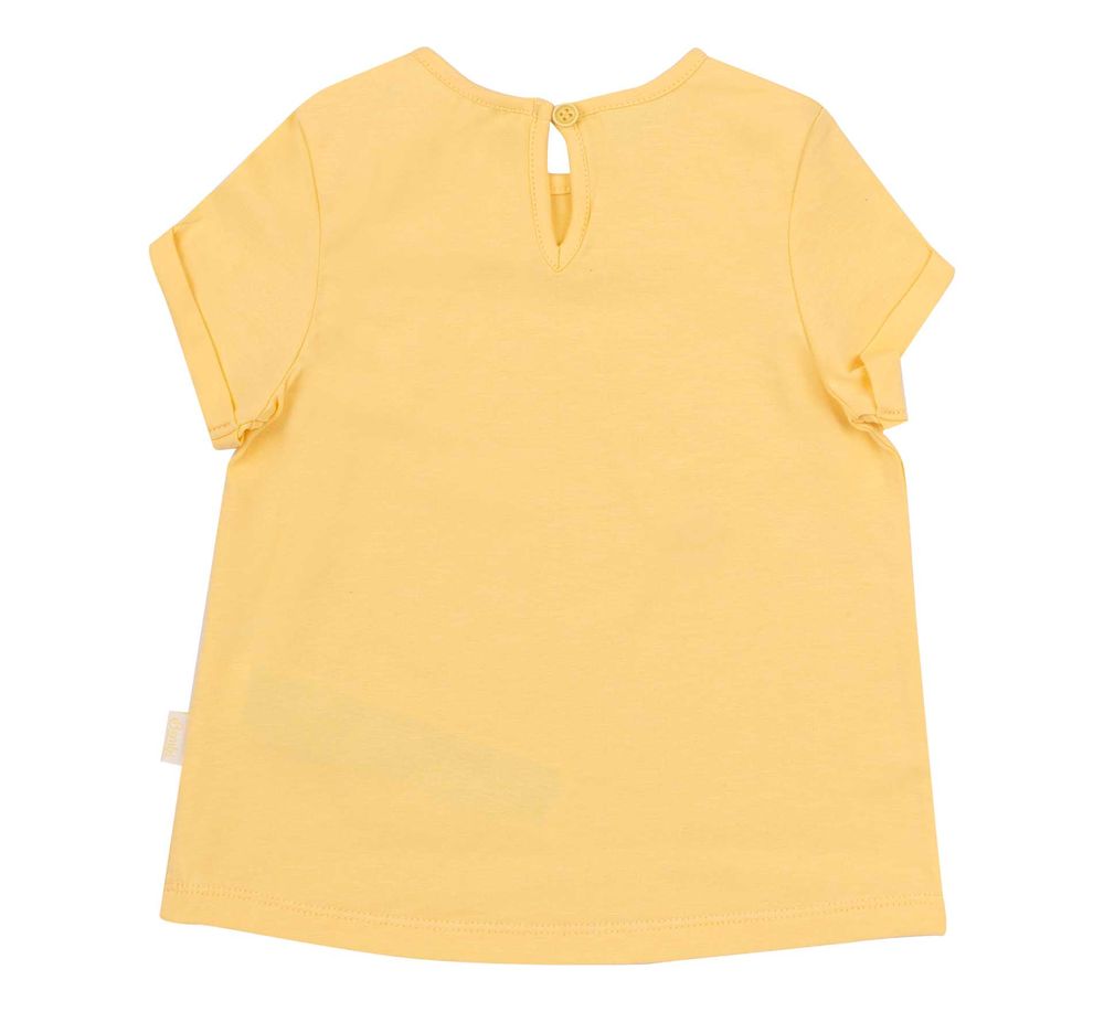 Детская летняя футболка Bee my flower для девочки супрем желтая