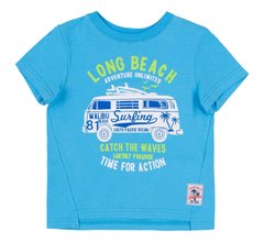 Детская футболка для мальчика Пляж голубая, Голубой, 104, Супрем
