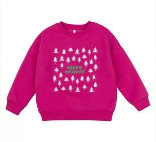 Джемпер Happy Holidays з начосом для дівчинки