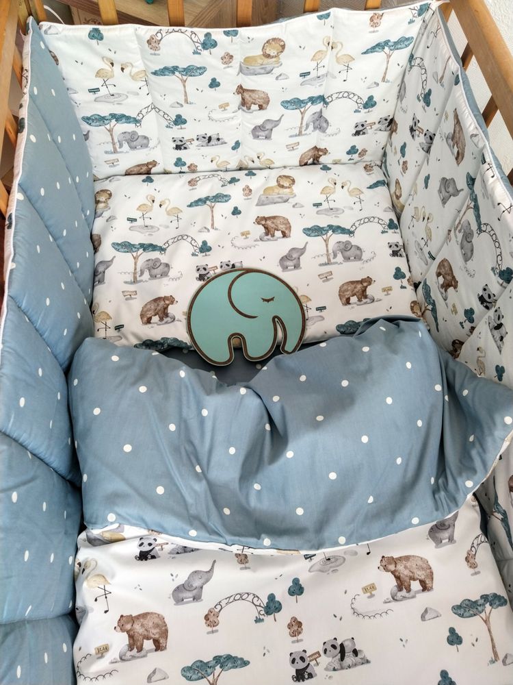 Сатиновий спальний комплект для новонародженого Золотий Дитина