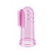 Зубная щетка на палец с массажером для десен розовая + футляр, Розовый