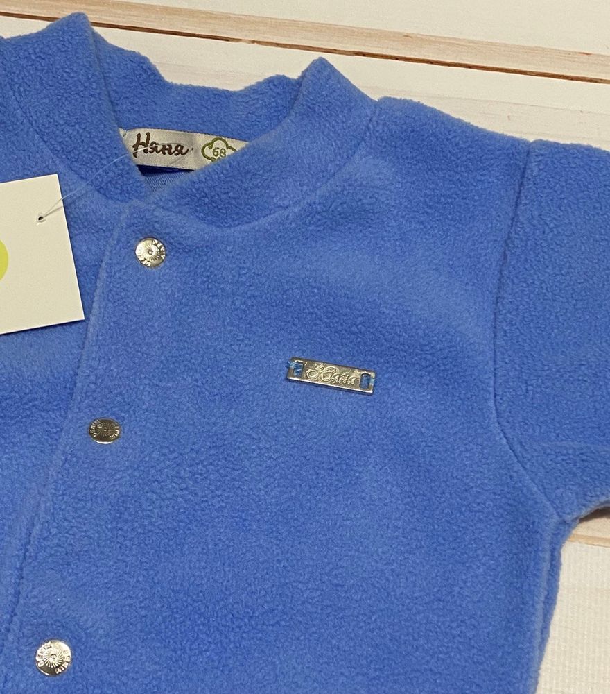 Флісовий костюм ФЛІС блакитний кофта + штанці, 62, Фліс, Костюм, комплект
