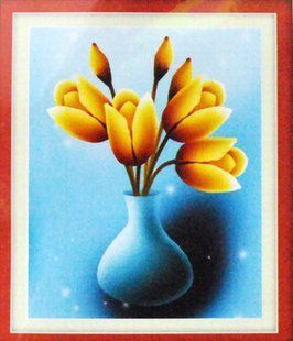 Наборы для вышивания крестом с рисунком на канве 50х60 Tulips 5D