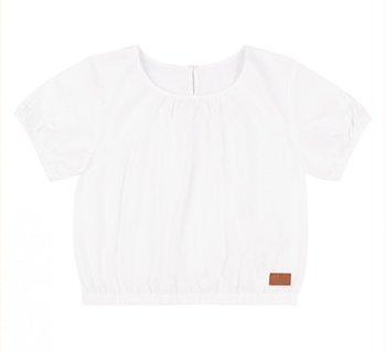 Льняна блуза Лелека для дівчинки біла