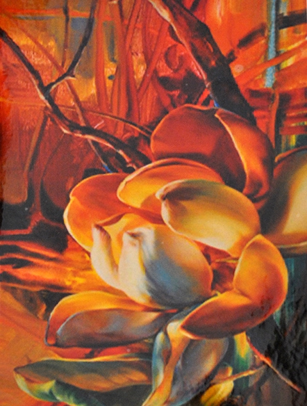 Картина стразами по номерам на подрамнику Цветок №1, 40х50 см