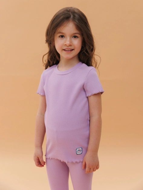 Дитячий костюм Чарівний Рубчик для дівчинки бузковий, 92, Трикотаж