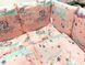 Защитные бортики Единорожки розовый с бирюзой, 90х120 см, бортики с постелью