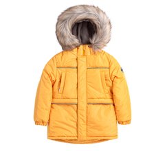 Детская зимняя курточка для мальчика КТ235 охра, Жёлтый, 134, Плащевка