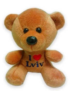 Мягкая игрушка Медвежонок «I LOVE LVIV» 15 см, Коричневый, Мягкие игрушки МЕДВЕДИ, до 60 см