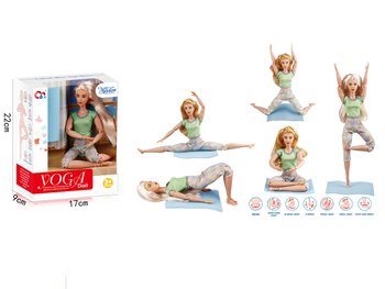 Фото, купити Лялька йогиня з килимком , розмір 29 см, ціна 392 грн