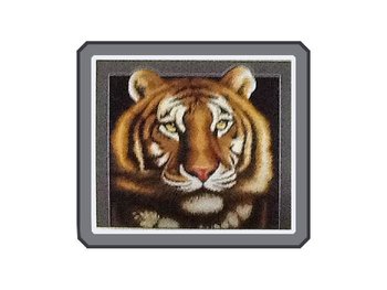 Набори для вишивання хрестом з малюнком на канві 50х50 Pensive tiger