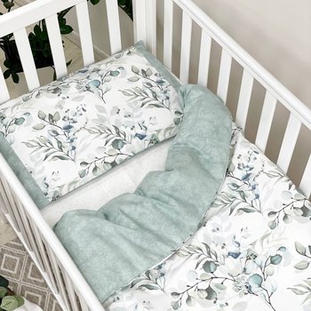 Змінний комплект постільної білизни у ліжечко для новонароджених Евкаліпт (підковдра, наволочка, простирадло)